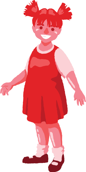 Girl standing PNG、SVG