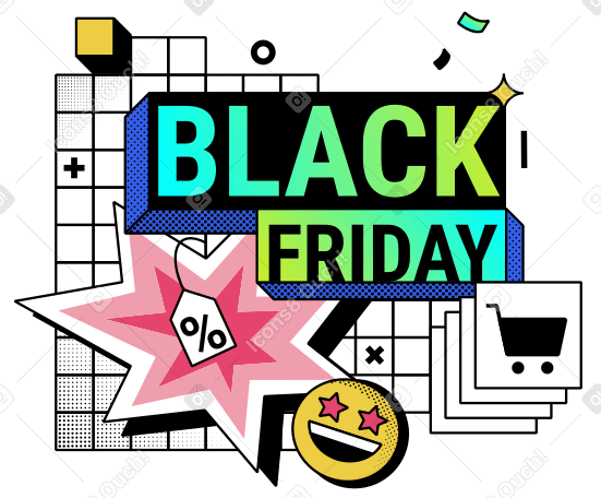 Black friday sale mit tollen angeboten PNG, SVG