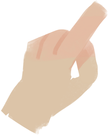 Hand with index finger out в PNG, SVG