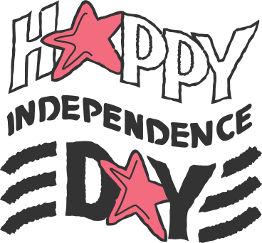 happy independence day inscription PNG, SVG