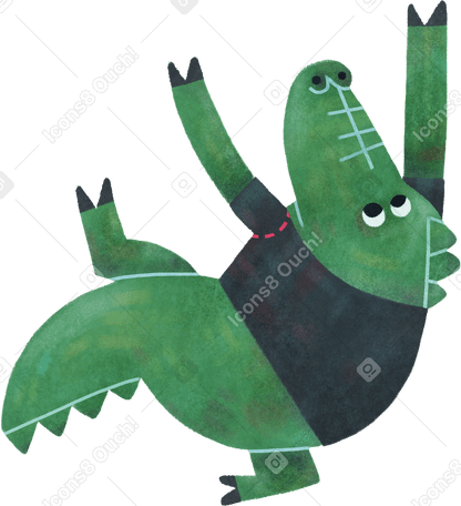 crocodile Illustration in PNG, SVG