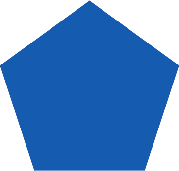 Blue pentagon PNG, SVG