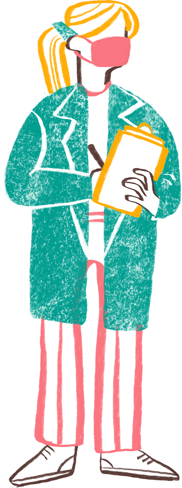 woman doctor writing on a tablet PNG, SVG
