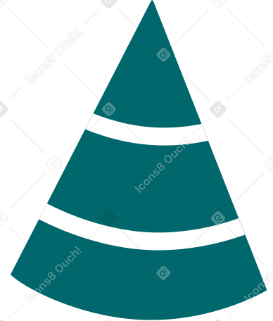 striped party hat Illustration in PNG, SVG