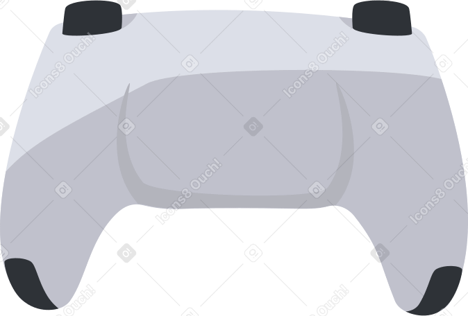 gamepad for game console back view Illustration in PNG, SVG