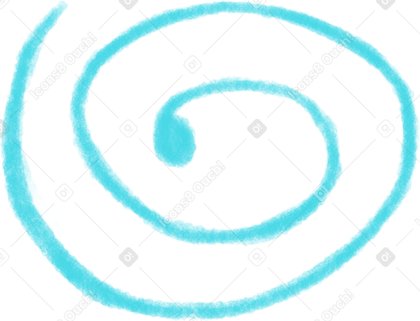 blue spiral line Illustration in PNG, SVG