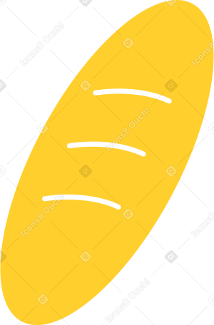 yellow loaf of bread Illustration in PNG, SVG