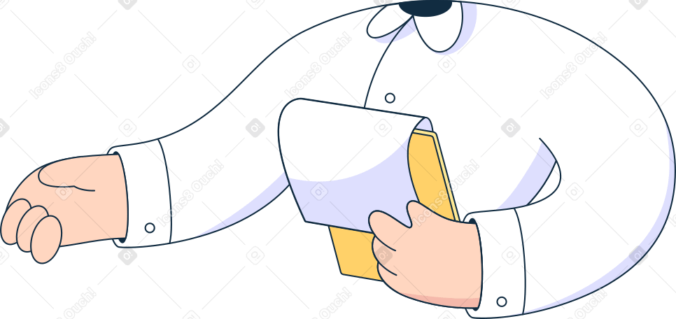body in shirt with clipboard Illustration in PNG, SVG