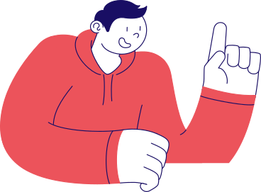 man pointing his finger up PNG, SVG
