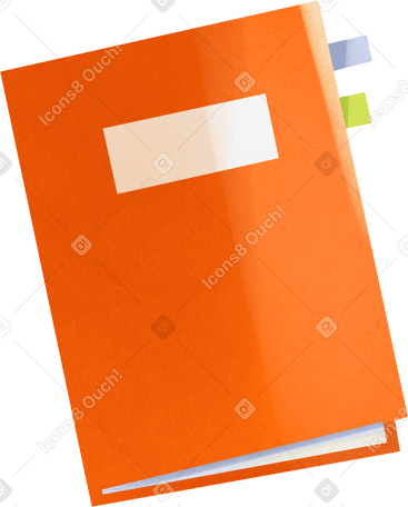 orange notebook Illustration in PNG, SVG