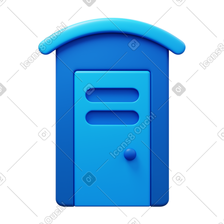 3D portable toilet PNG, SVG