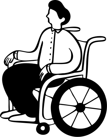 Homme en fauteuil roulant PNG, SVG