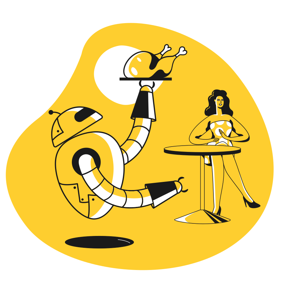 Waiter 2 Illustration in PNG, SVG