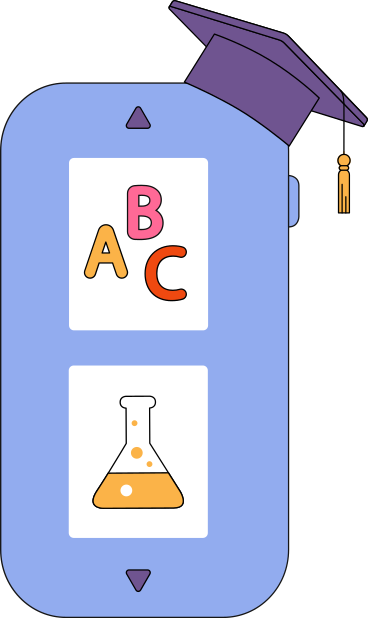 online school on a cell phone PNG, SVG