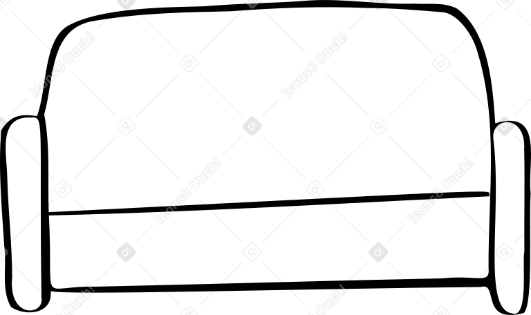 Grande divano bianco PNG, SVG