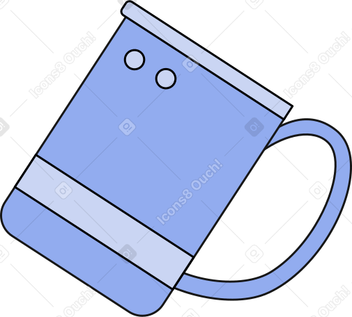 blue delivery backpack Illustration in PNG, SVG