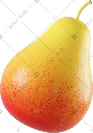 3D pear PNG, SVG