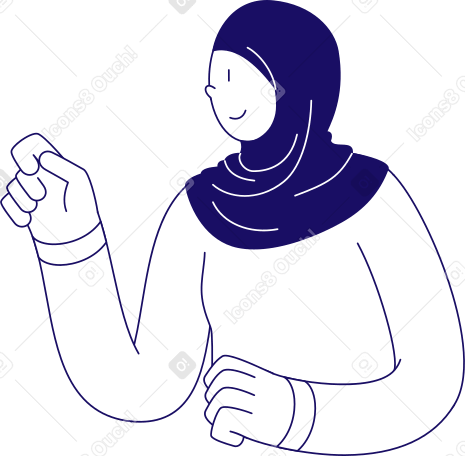 무언가를 들고 있는 이슬람 여성 PNG, SVG