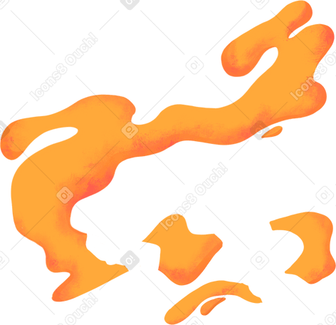 Оранжевый всплеск в PNG, SVG
