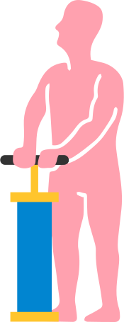Illustration homme avec pompe aux formats PNG, SVG