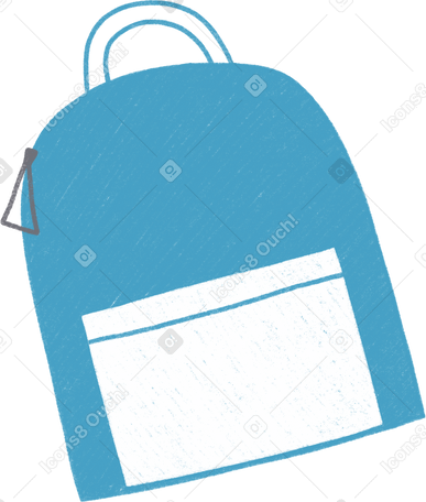 blue travel backpack Illustration in PNG, SVG