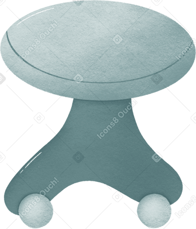 blue office chair on wheels Illustration in PNG, SVG
