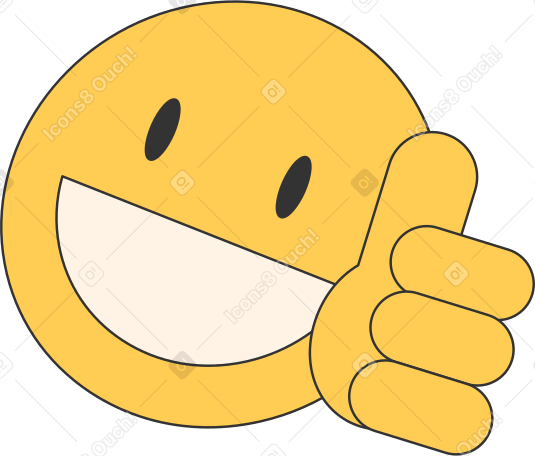 emoji mostrando un pulgar hacia arriba PNG, SVG
