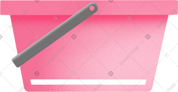 Pink basket PNG, SVG