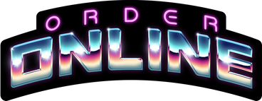 lettering order online in retrowave style text PNG, SVG