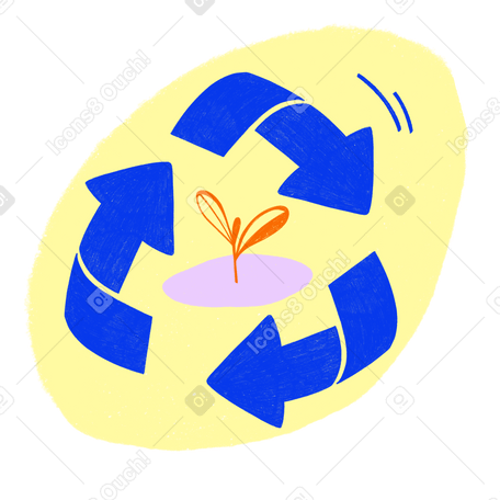 Green recycling aiding nature PNG, SVG