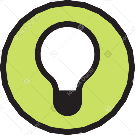 light bulb sign Illustration in PNG, SVG