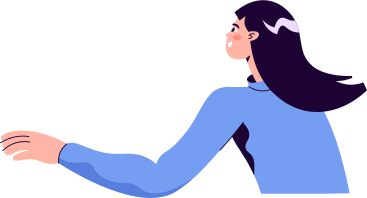 woman in a turtleneck from the back PNG, SVG