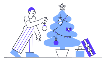 Decoración del árbol de navidad PNG, SVG