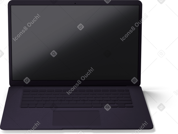 3D laptop off Illustration in PNG, SVG