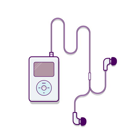 iPod Illustration in PNG, SVG