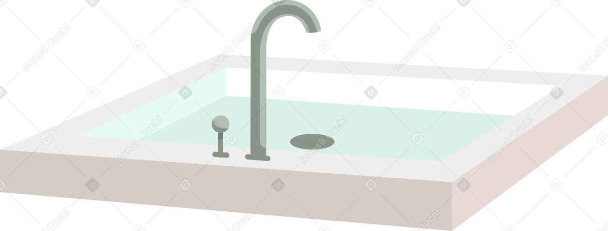 长方形洗手盆 PNG, SVG