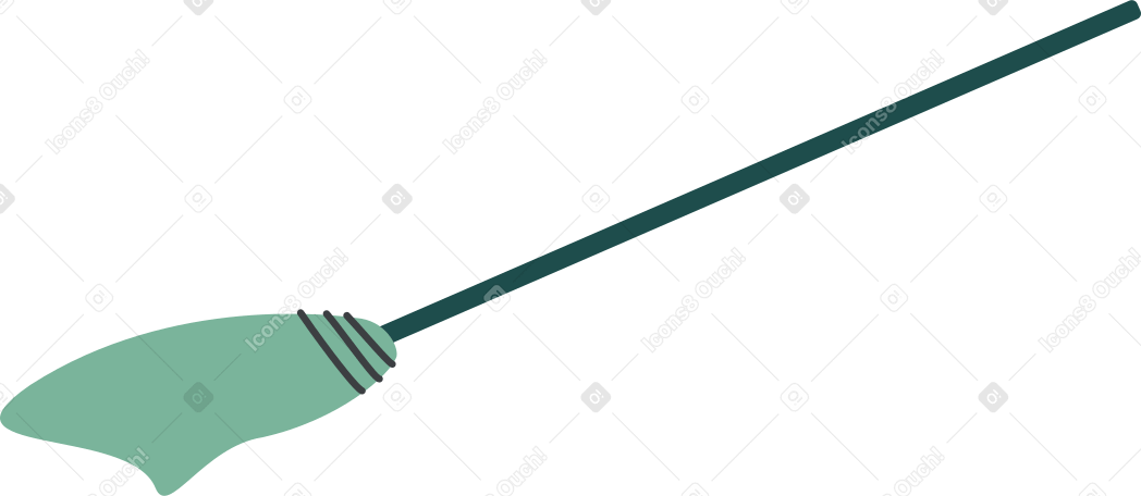 Vassoura verde PNG, SVG