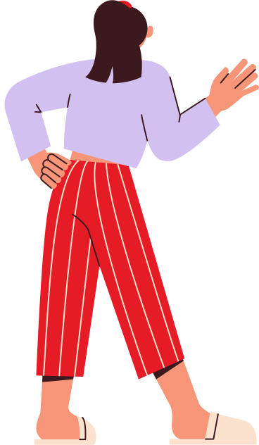 young woman waving hand PNG, SVG