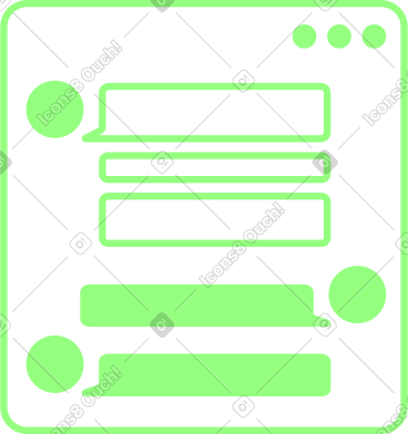 Messenger interface PNG, SVG