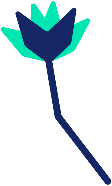 blue and green flower PNG, SVG