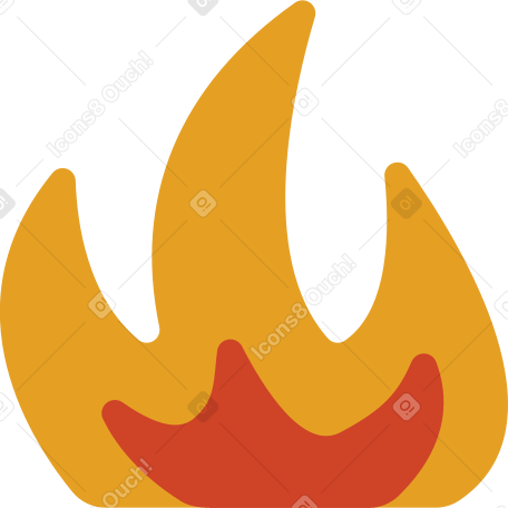 Vector Cartoon Big Fire Flame PNG Images