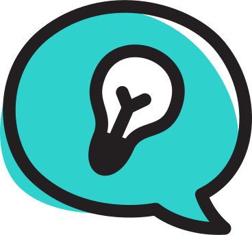 Speech bubble with bulb PNG, SVG