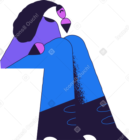 sitting person Illustration in PNG, SVG