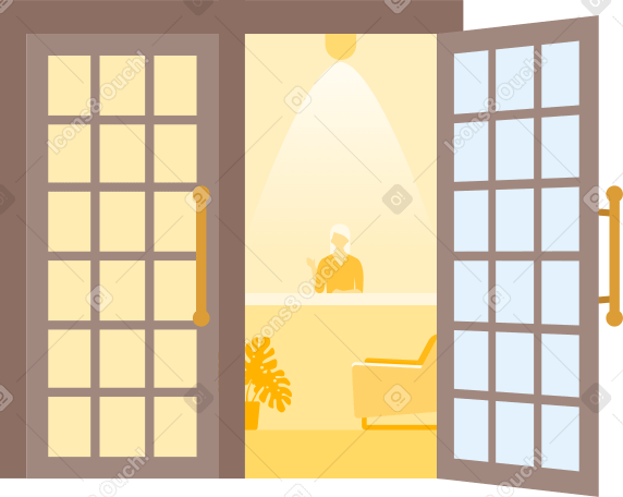 hotel door Illustration in PNG, SVG