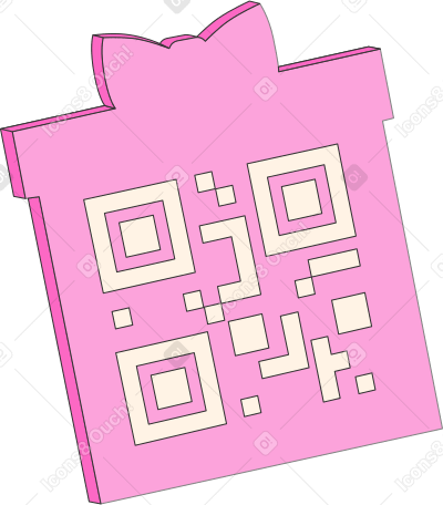 gift shape with qr code PNG, SVG