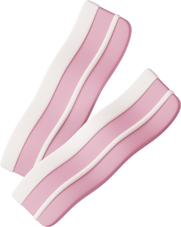 two bacon slices PNG, SVG