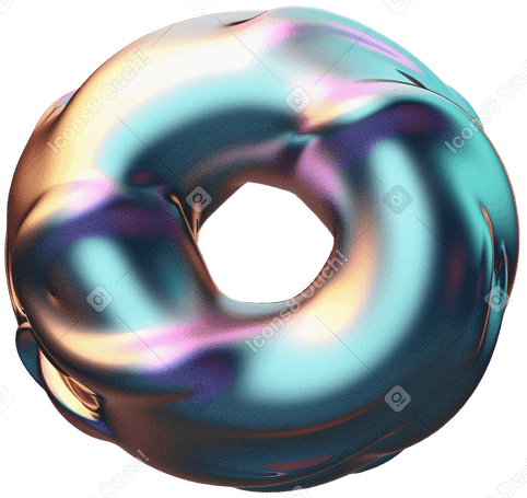 d abstract holographic form PNG、SVG