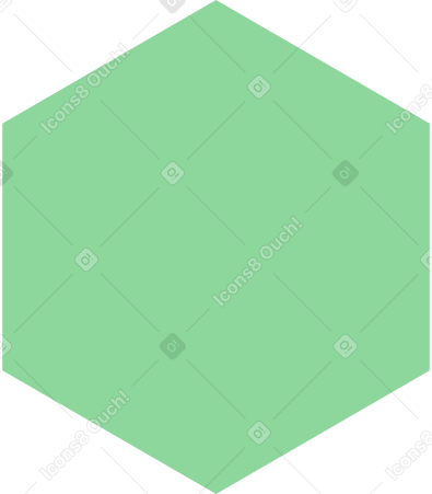 green hexagon PNG、SVG