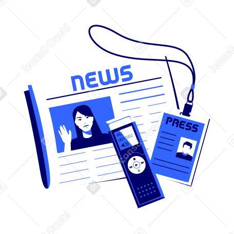 News Illustration in PNG, SVG