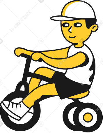 kid on bike Illustration in PNG, SVG